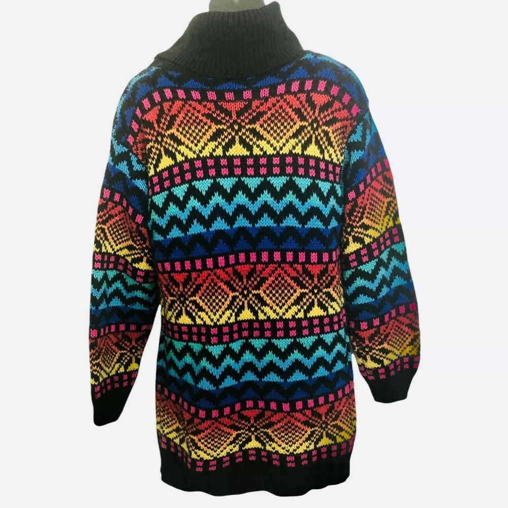 Vintage Chunky Fair Isle Colorful Knit Sweater